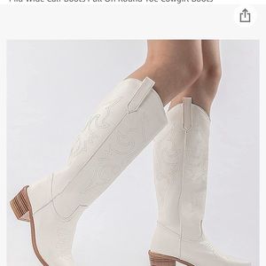 Womens white cowgirl boots | NEW - never worn | size 9